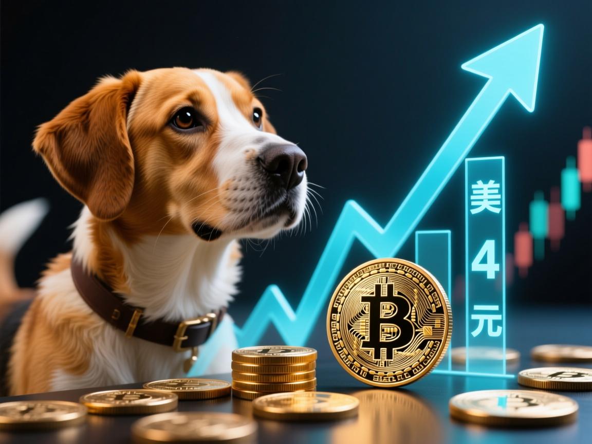 狗狗币价格飙升，最高触及4美元大关